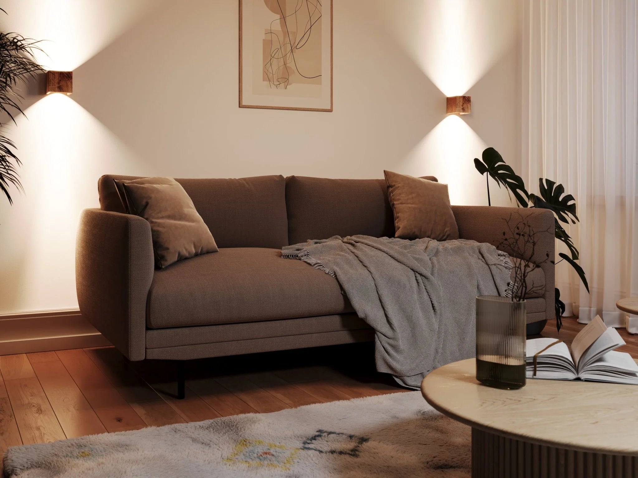 Vegglampe i firkantet design – Chic og autentisk stil