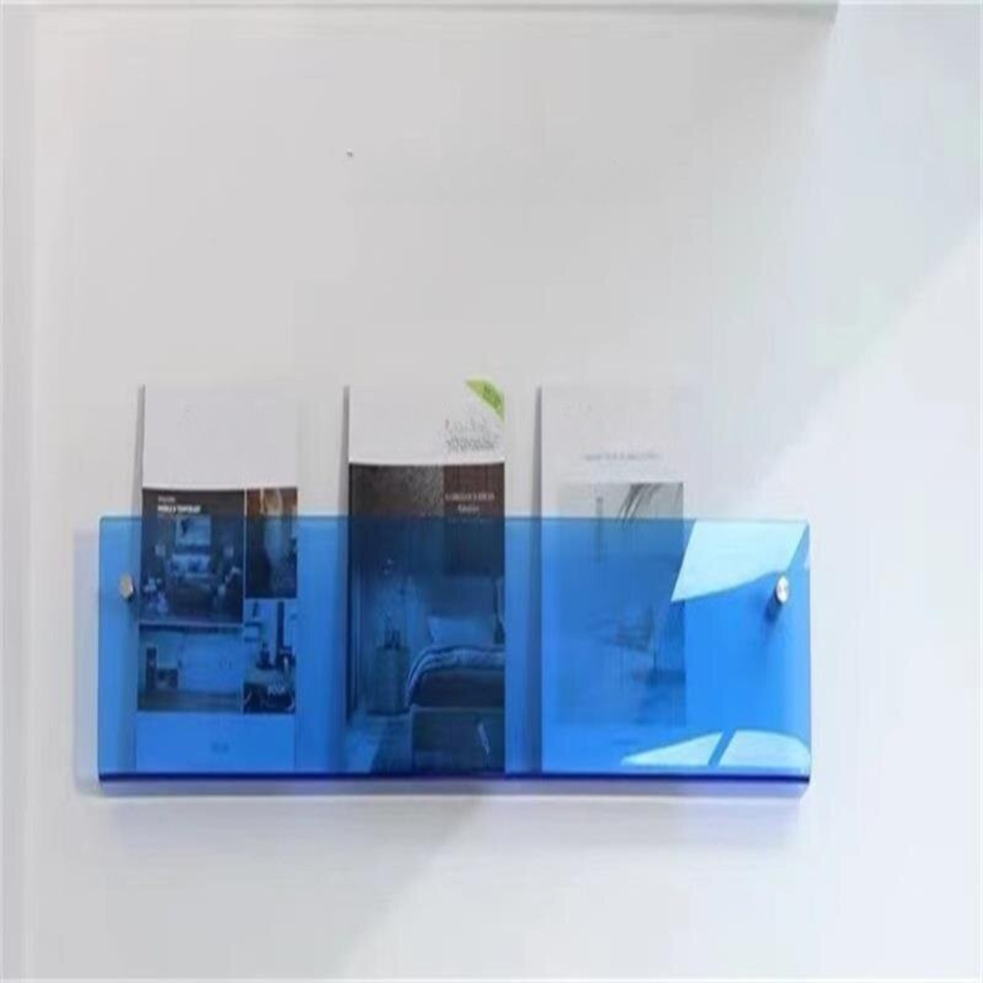 Væghylde Magazineholder Transparent – Chic Og Moderne Design