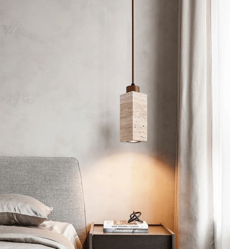 מנורת תלויה מאבן טבעית – אלגנטיות ואותנטיות