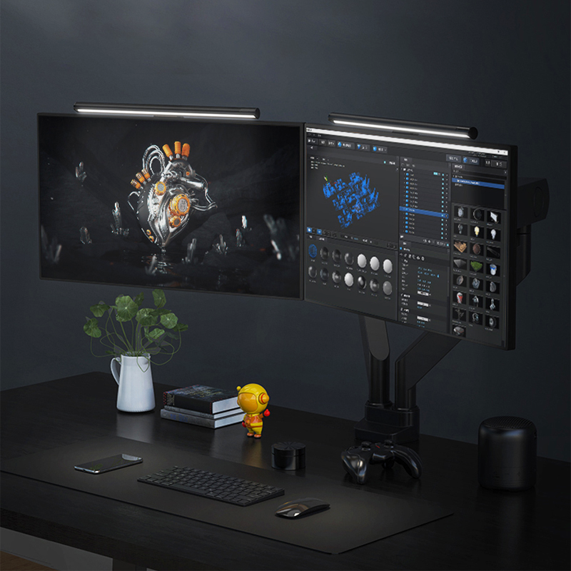 LED stolná lampa - Bezdrôtové osvetlenie pre obrazovku