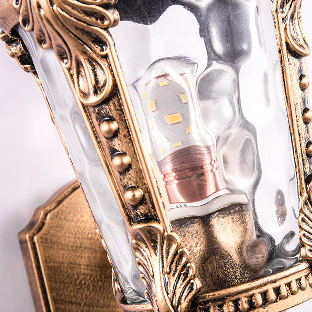 مصباح جداري عتيق من الزجاج - طراز ريترو ومقاومة للخارج