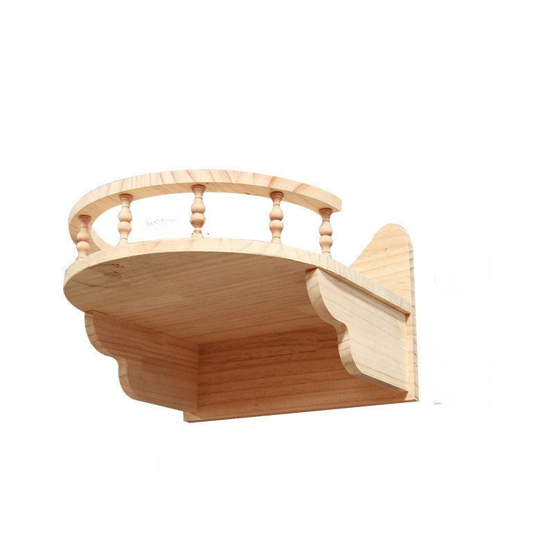 Wall Climbing Frame For Cats With Suspended Platform And Ladder