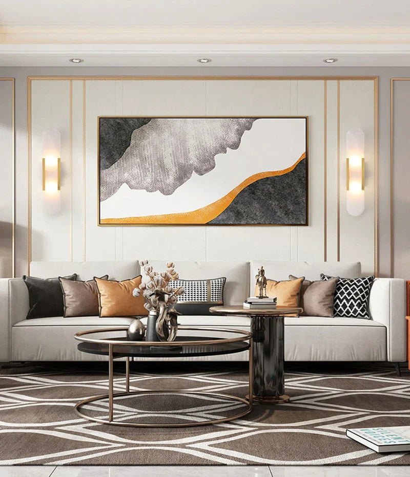 מנורת קיר LED שחורה וזהובה – אלגנטיות מודרנית ועיצוב שיק