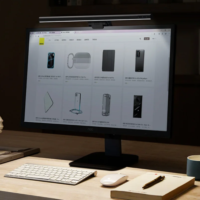 LED stolná lampa - Bezdrôtové osvetlenie pre obrazovku