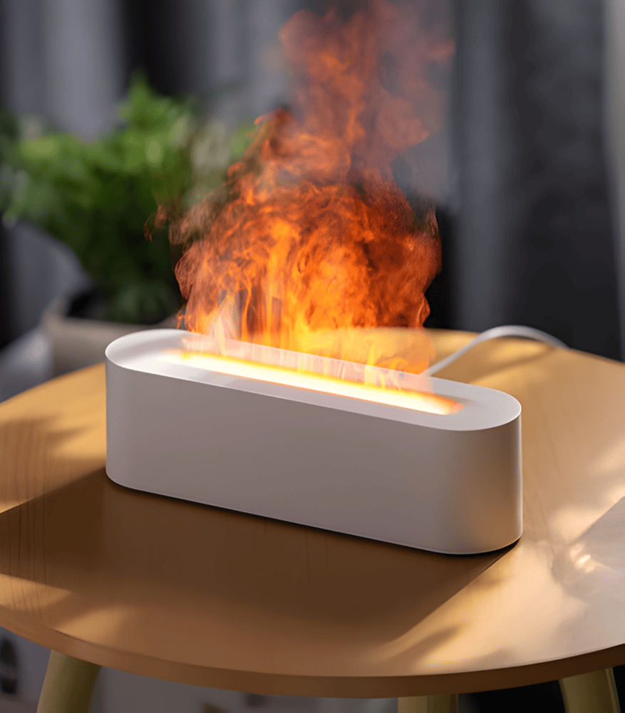 USB Aroma Diffuser med flerfarvet LED-belysning - afslappende atmosfære og let tåge