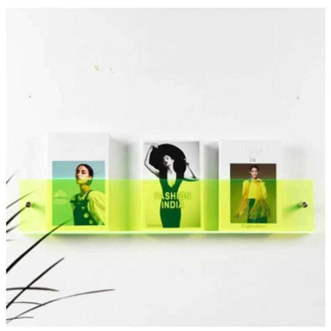 Væghylde Magazineholder Transparent – Chic Og Moderne Design