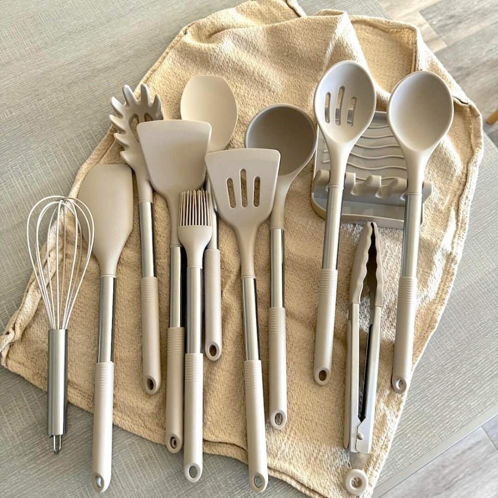 Conjunto de panelas de silicone de 12 peças - completo e confortável de utilizar