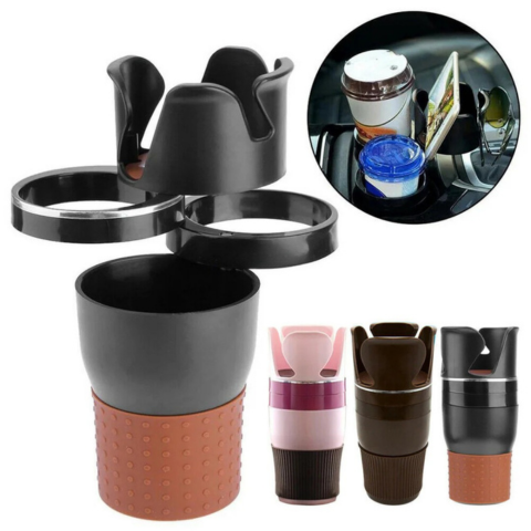 Rotating Car Cup Holder Organizer - Space Saving & Comfortable To Drive