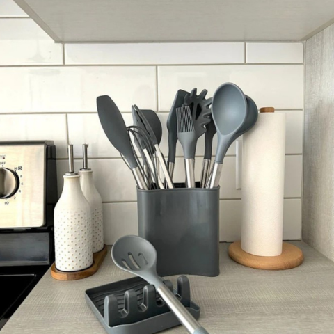 Conjunto de panelas de silicone de 12 peças - completo e confortável de utilizar