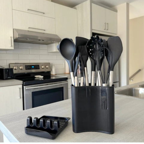 Conjunto de panelas de silicone de 12 peças - completo e confortável de utilizar