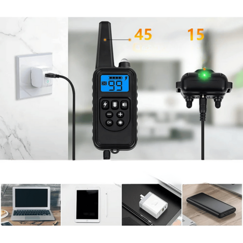קולר אילוף בשלט רחוק – טווח של 800 מ', עמיד במים וניתן לטעינה