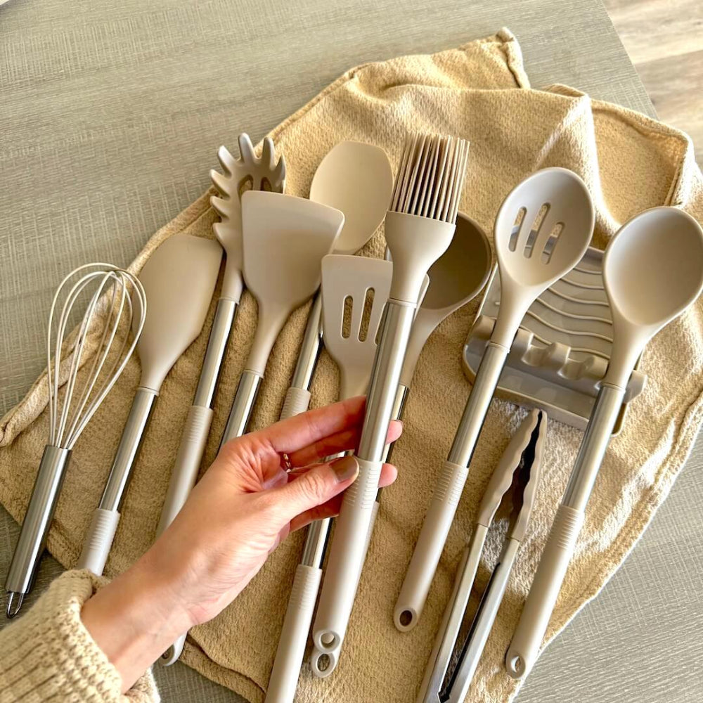 Conjunto de panelas de silicone de 12 peças - completo e confortável de utilizar