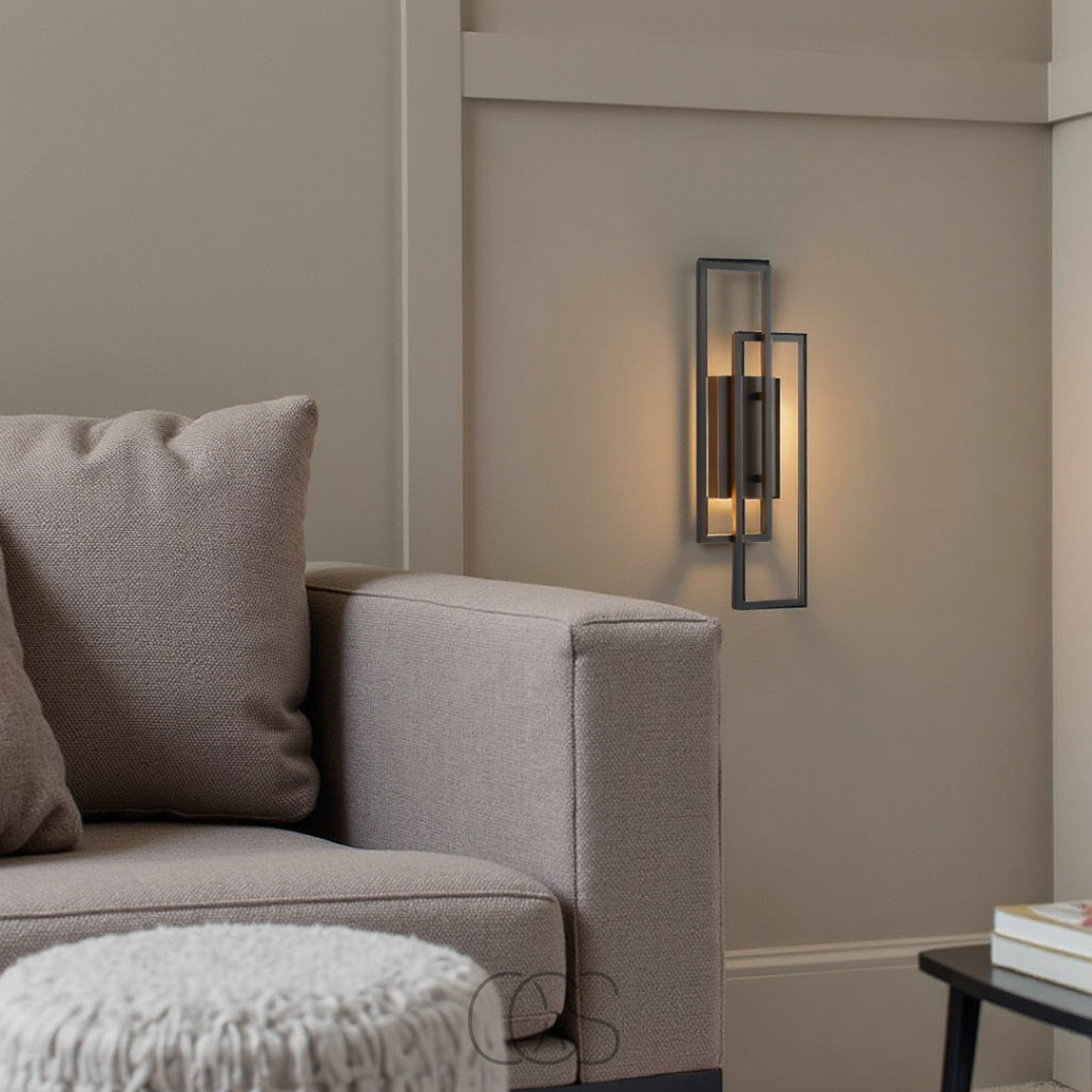 幾何学的な長方形の壁掛けライト – 優雅さと現代性