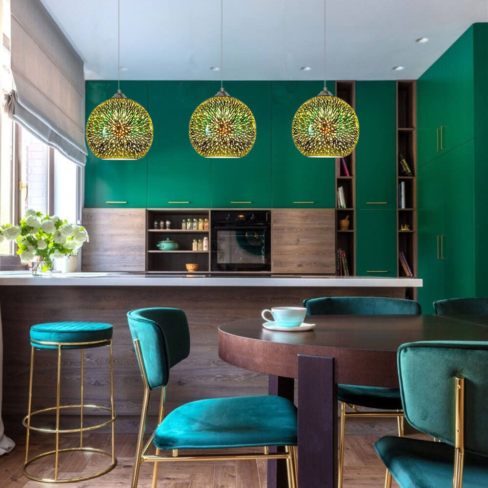 Suspension Moderne Effet Feu D’artifice – Éclat Visuel Et Design Tendance