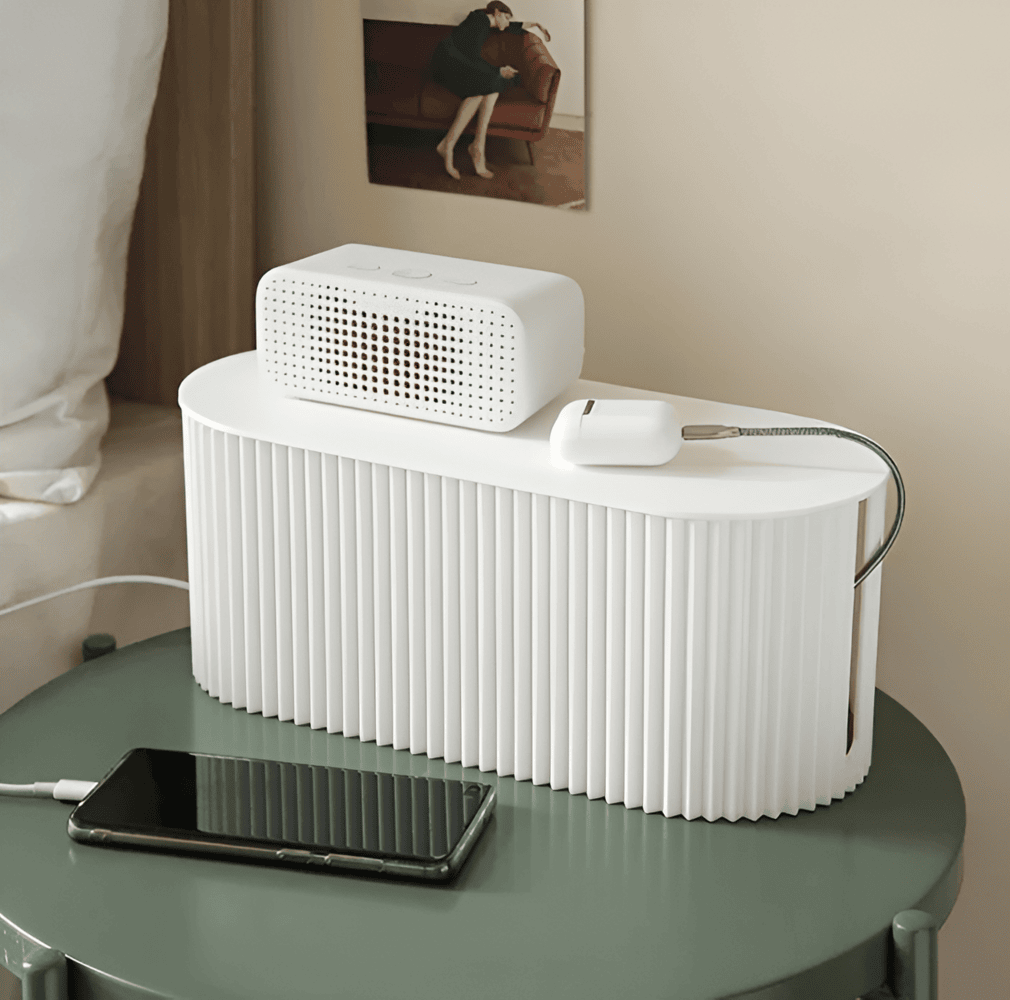 Minimalist Cable Storage Box - Clean Organization & Sleek Design