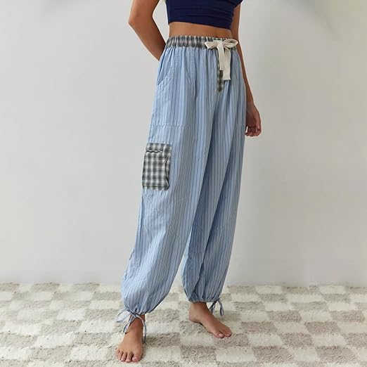 Charlotte | Chic Comfortable Pajamas With Stripes And Checks 