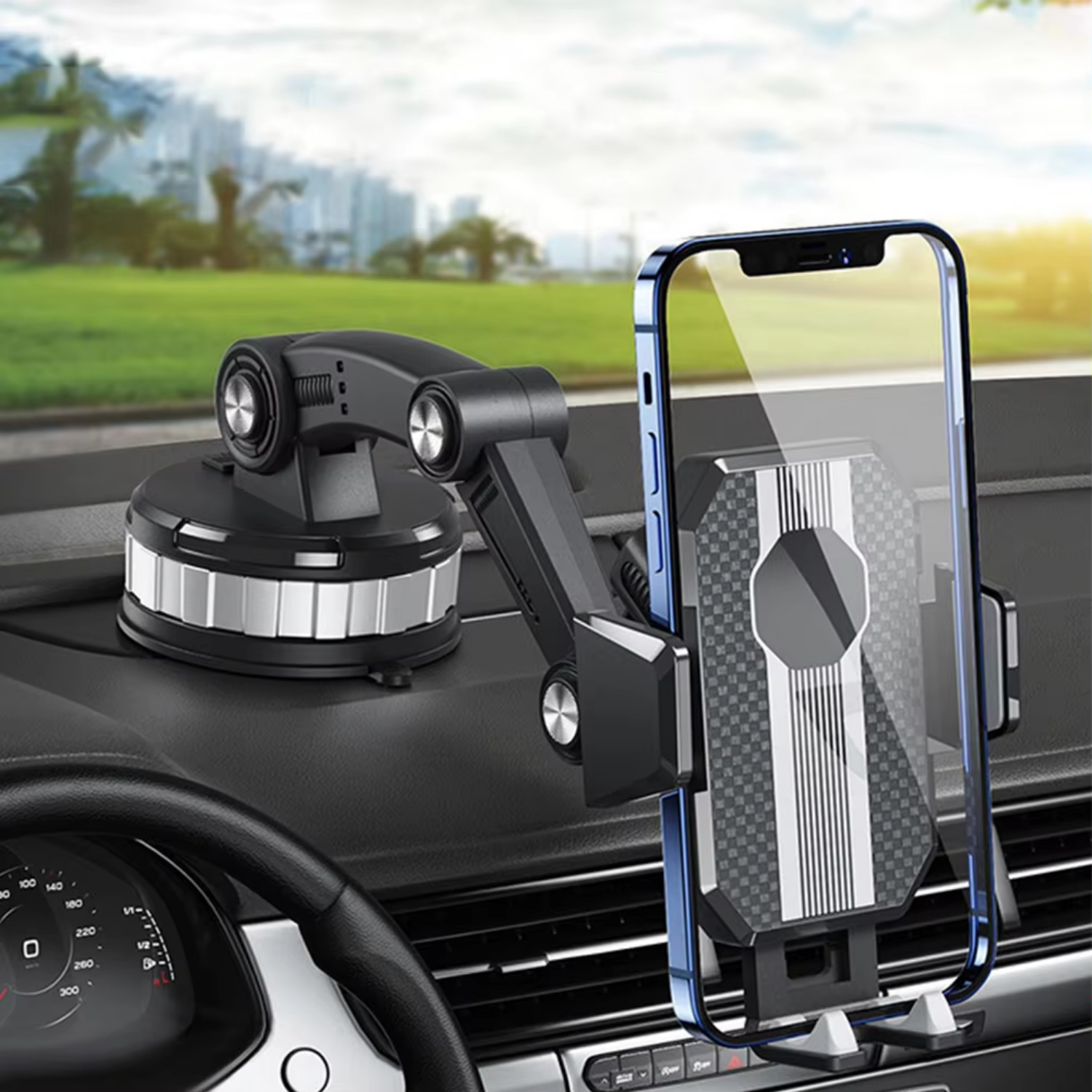 360° Rotating Car Smartphone Holder — Full Rotation and Maximum Stability 
