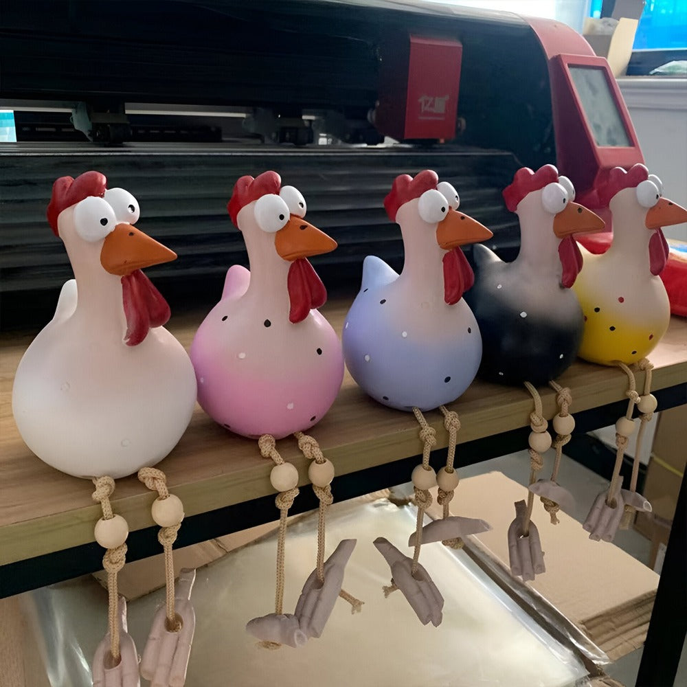 Isosilmäinen kukko patsas - Alkuperäinen koristelu & hauskat yksityiskohdat