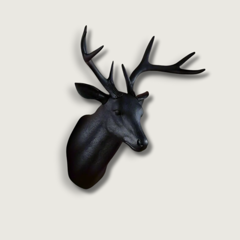 Mat Deer Wall Sculpture – Contemporary Style 