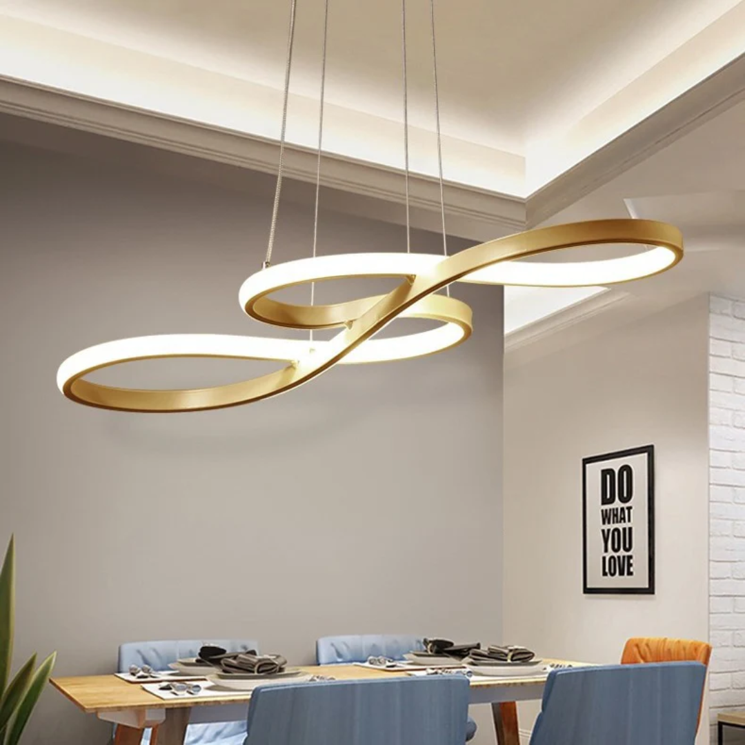 Suspensión LED Moderna en Anillos – Diseño Elegante y Futurista 