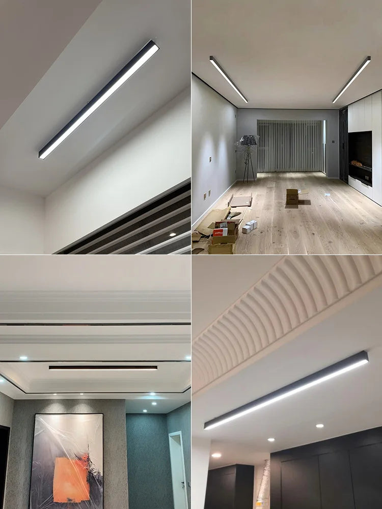 Minimalistyczny sufitowy żyrandol LED - Skandynawski design 