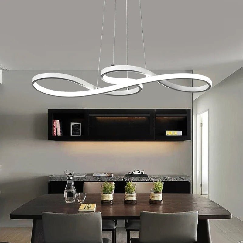 Suspensión LED Moderna en Anillos – Diseño Elegante y Futurista 