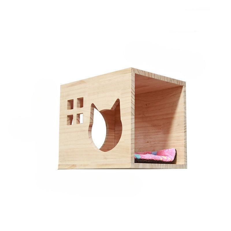 Wall Climbing Frame For Cats With Suspended Platform And Ladder 