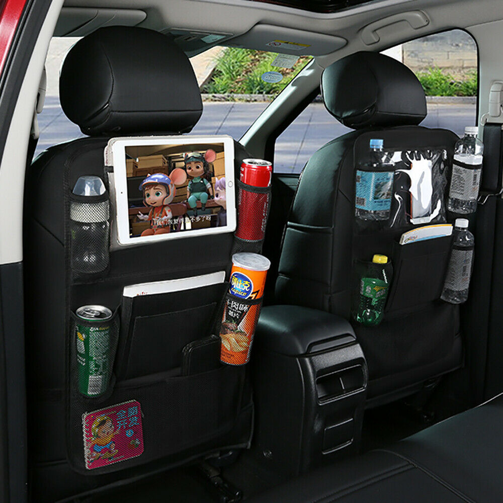 Car Rear Seat Organizer With Tablet Holder - Complete Storage And Onboard Entertainment