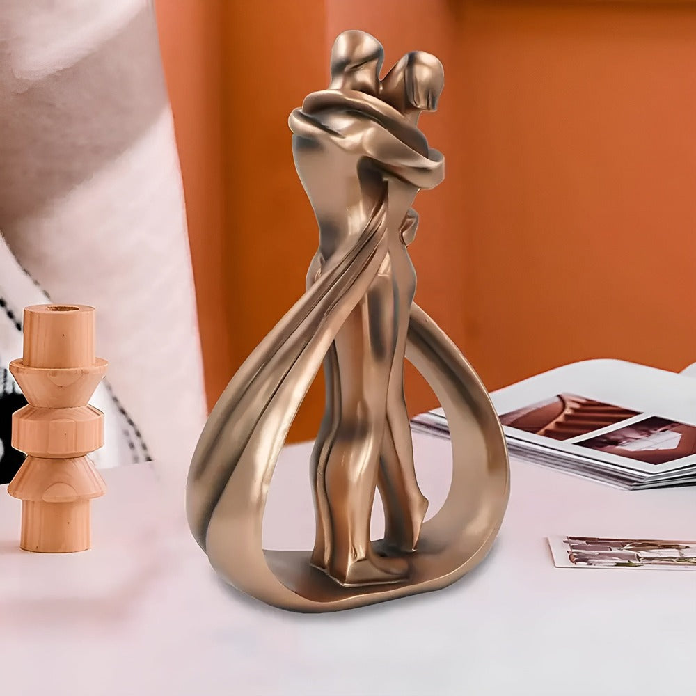 Statue Couple Amoureux — Cadeau Sentimental & Style Moderne
