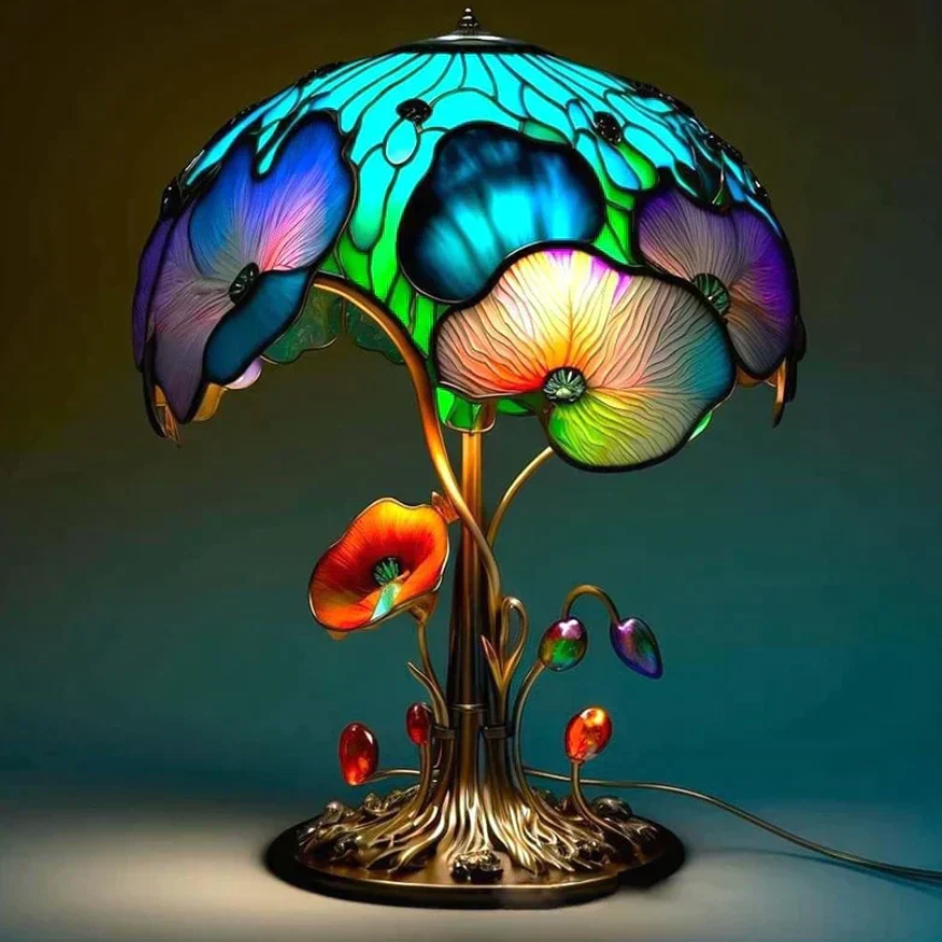 Lampada In Vetro Colorato Rilassante – Luce Morbida E Atmosfera Calda 