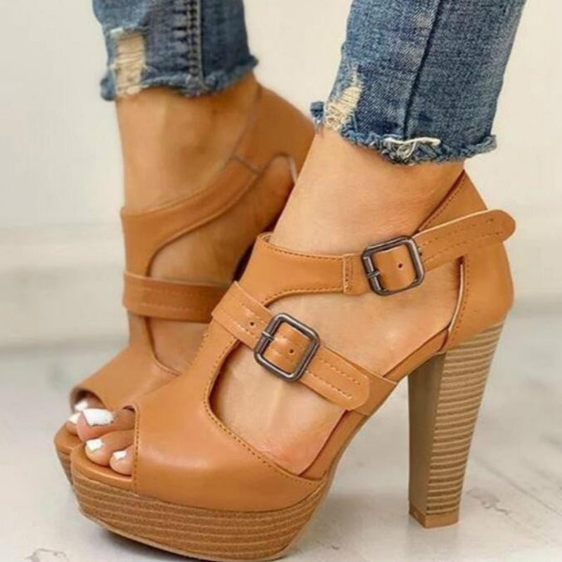 Marilou | Chic Platform Sandals with Double Buckles 