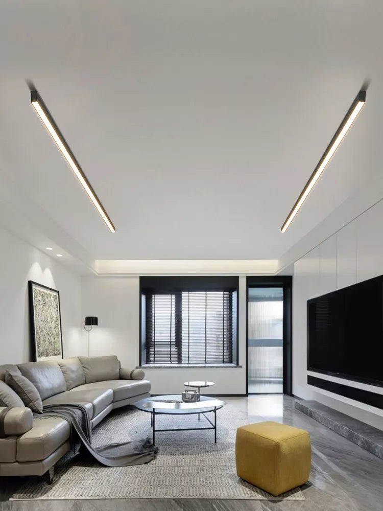 Minimalistyczny sufitowy żyrandol LED - Skandynawski design 