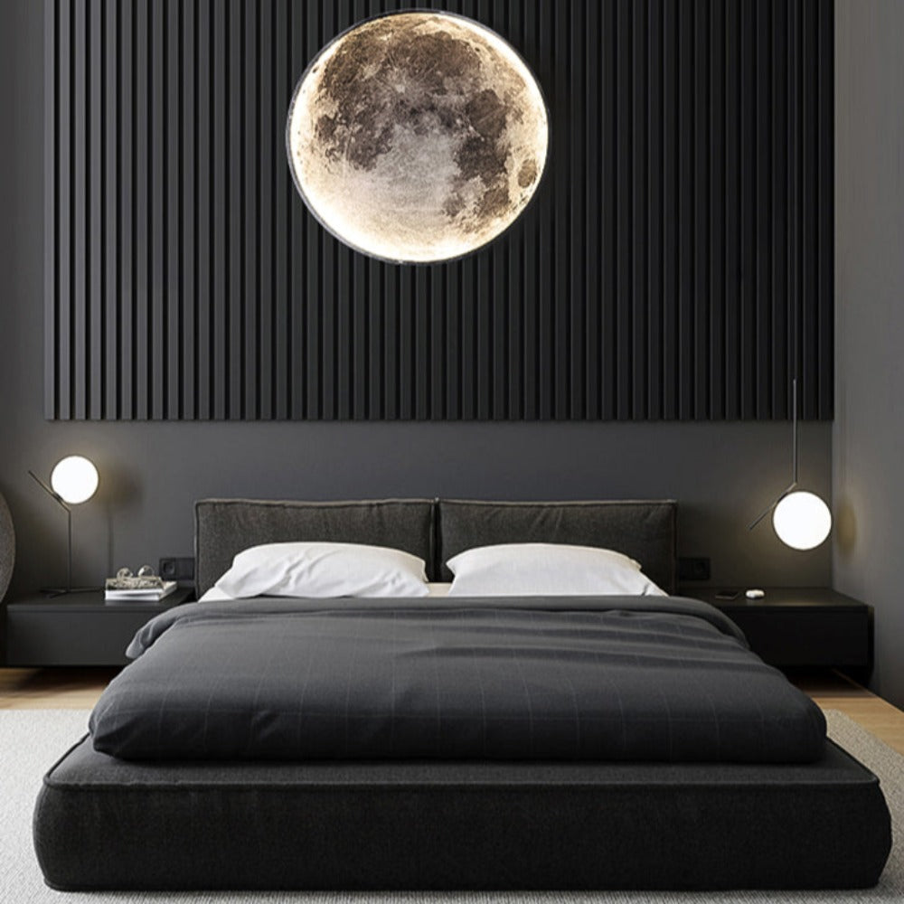 Lampa ścienna 3D LED – Księżyc dla wyjątkowej atmosfery 
