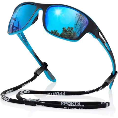 Polarized Sports Glasses – Adjustable Cord and UV Protection 