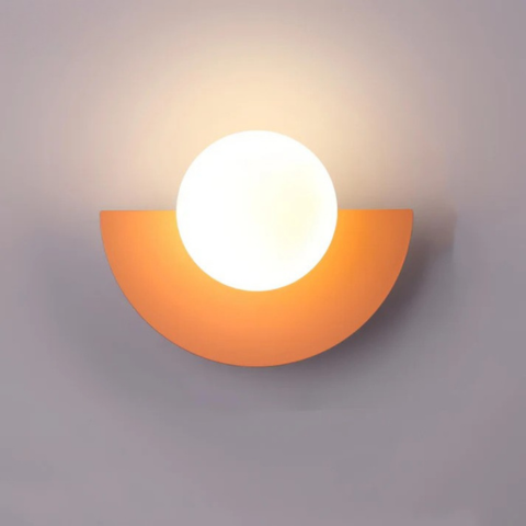 Aplique de Parede Moderna – Forma de Semicírculo e Iluminação Suave 