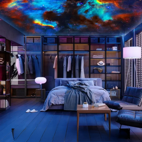 Rotationslampe – 360° Af Stjerne Drømning Hjemme 