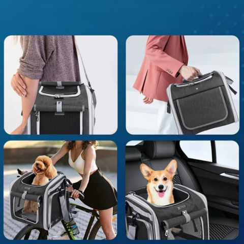 Állatok számára készült, kinyitható kerékpáros kosár – Praktikus és kényelmes 