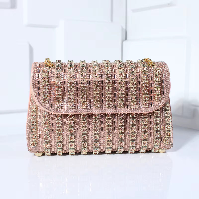 Ida | Bolsa de Noite Ornada com Strass — Elegância Brilhante para as Suas Saídas 