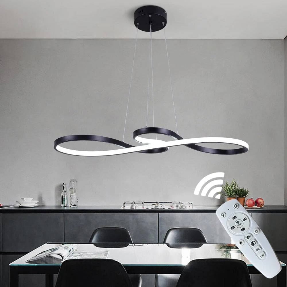 Suspensión LED Moderna en Anillos – Diseño Elegante y Futurista 