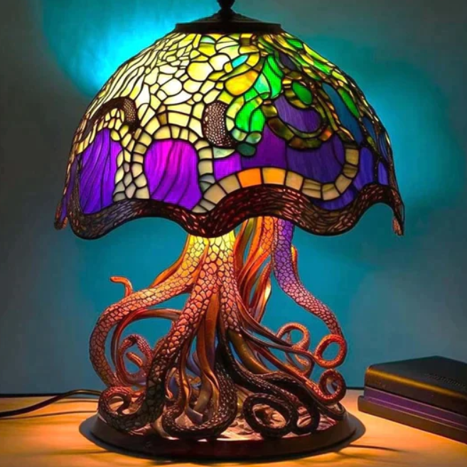 Lampada In Vetro Colorato Rilassante – Luce Morbida E Atmosfera Calda 
