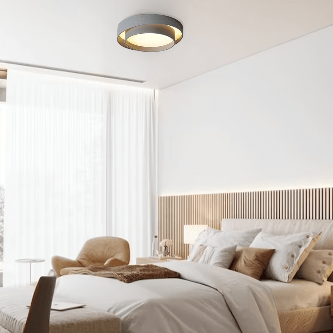 LED Loftlampe Disk - Lys og Visuel Komfort 
