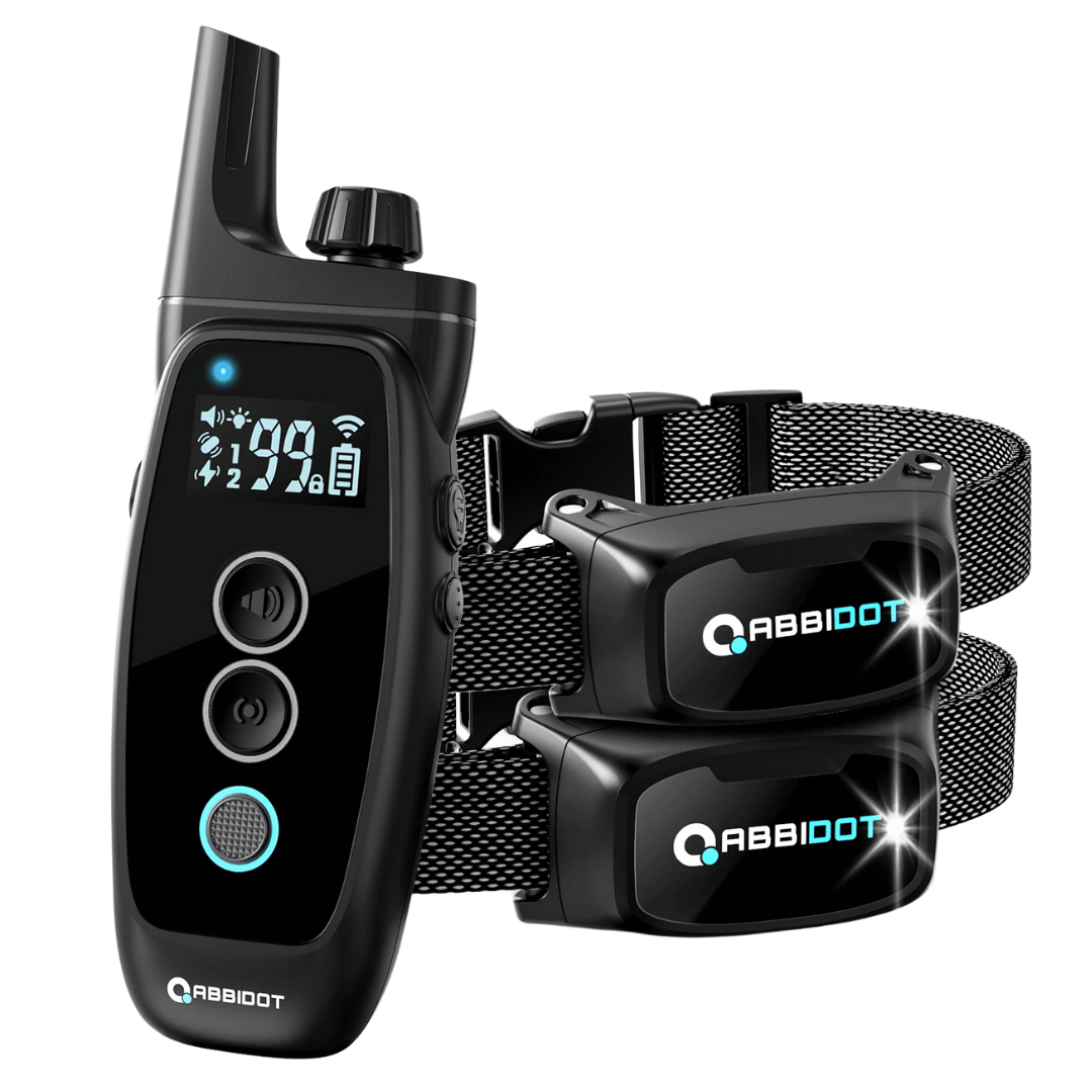 Dressurhalsbånd for hund – LED-fjernkontroll og rekkevidde 1000 m 