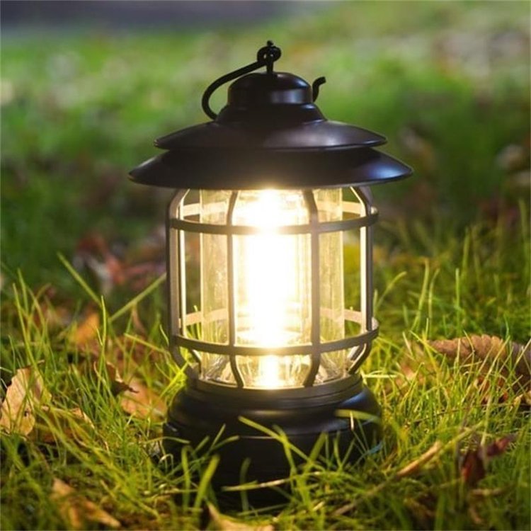 Retro LED kempingová lampa - vintage štýl a praktickosť
