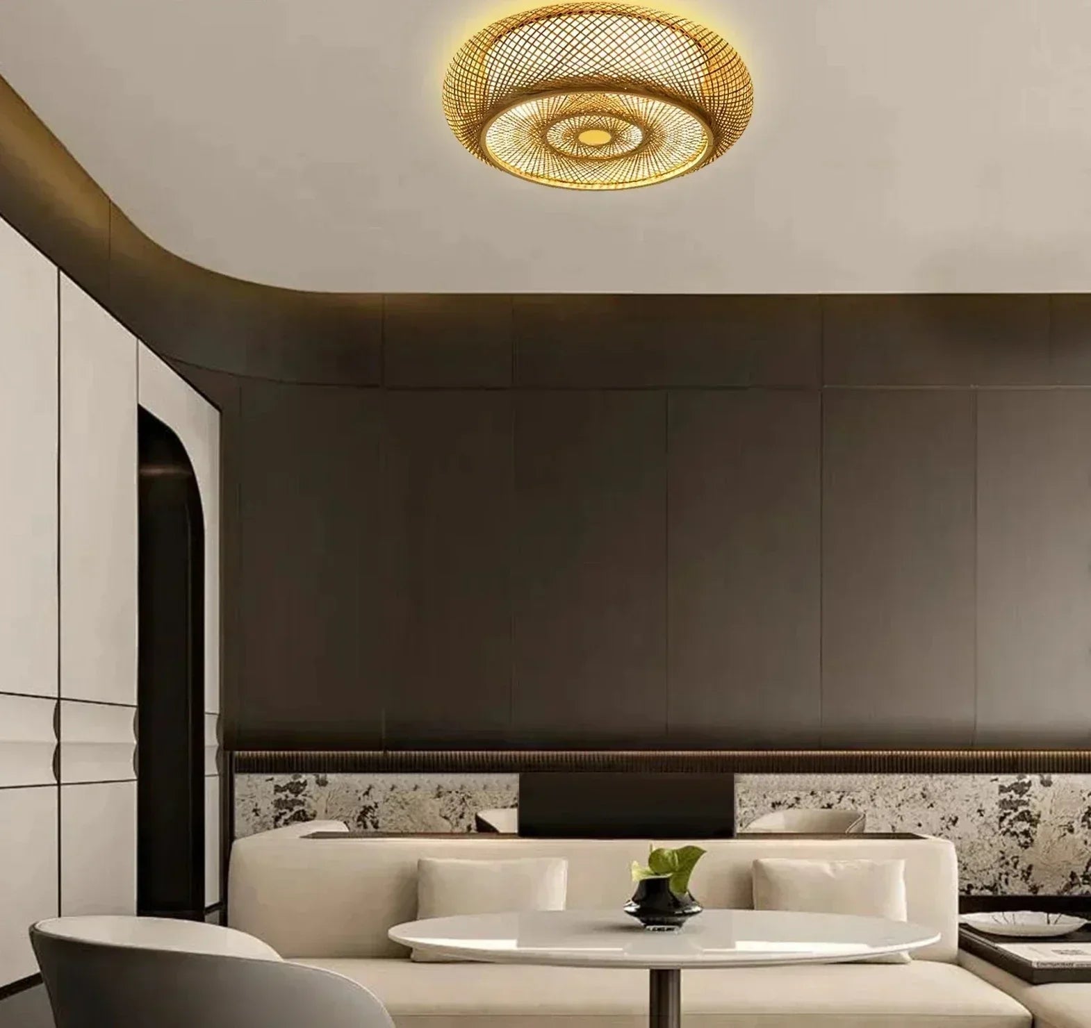 Hængelampe i naturlig bambus - Elegance og autenticitet