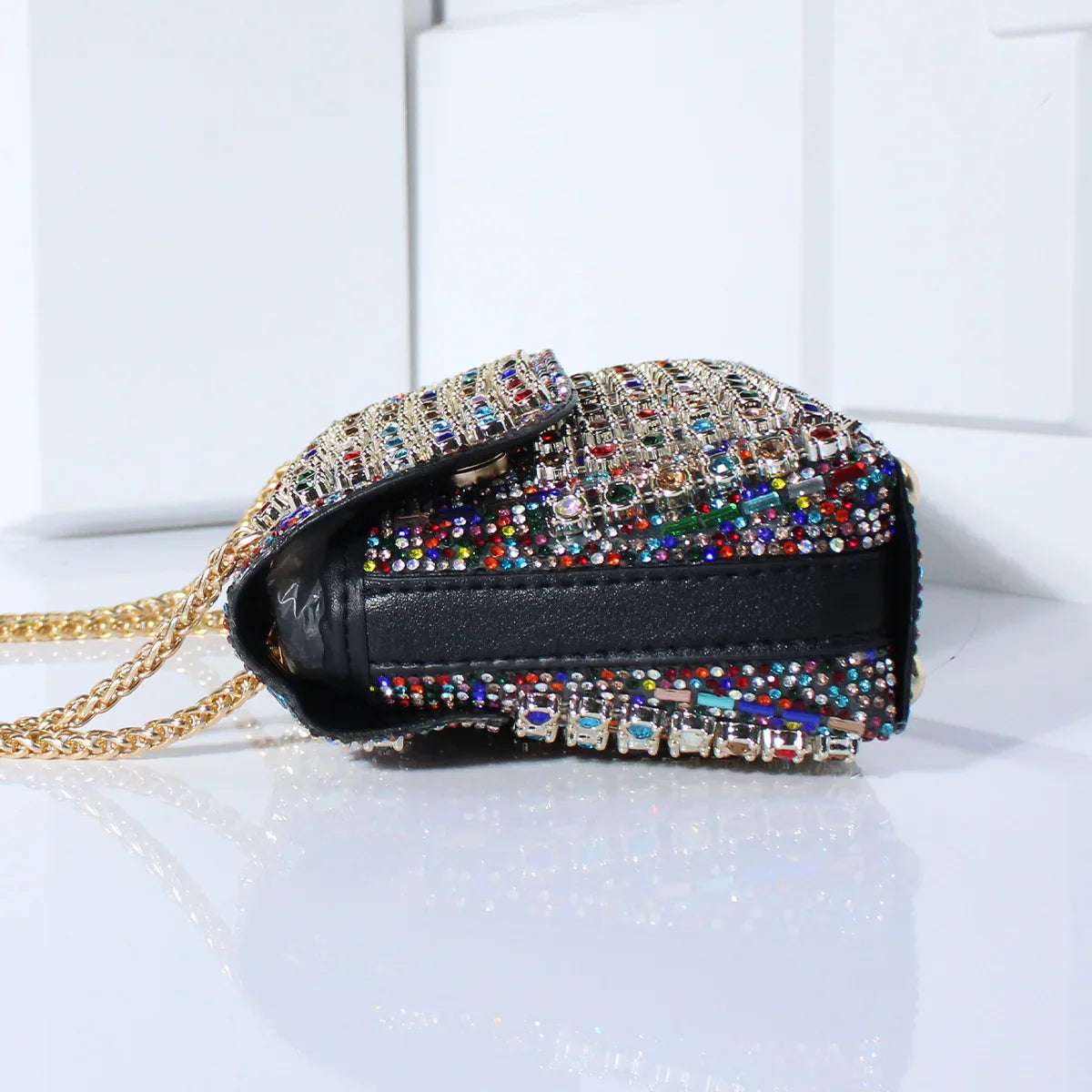 Ida | Bolsa de Noite Ornada com Strass — Elegância Brilhante para as Suas Saídas 