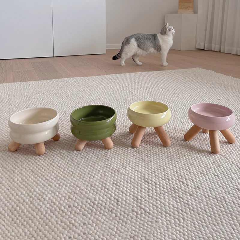 Design Raised Cat Bowl - Comfort & Natural Elegance
