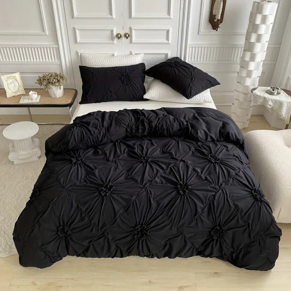 Floral Bed Set With Ruffled Details 